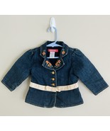 Vintage Girls Gymboree Denim Jean Jacket Embroidered Size 12-18 Months - $19.01 CAD