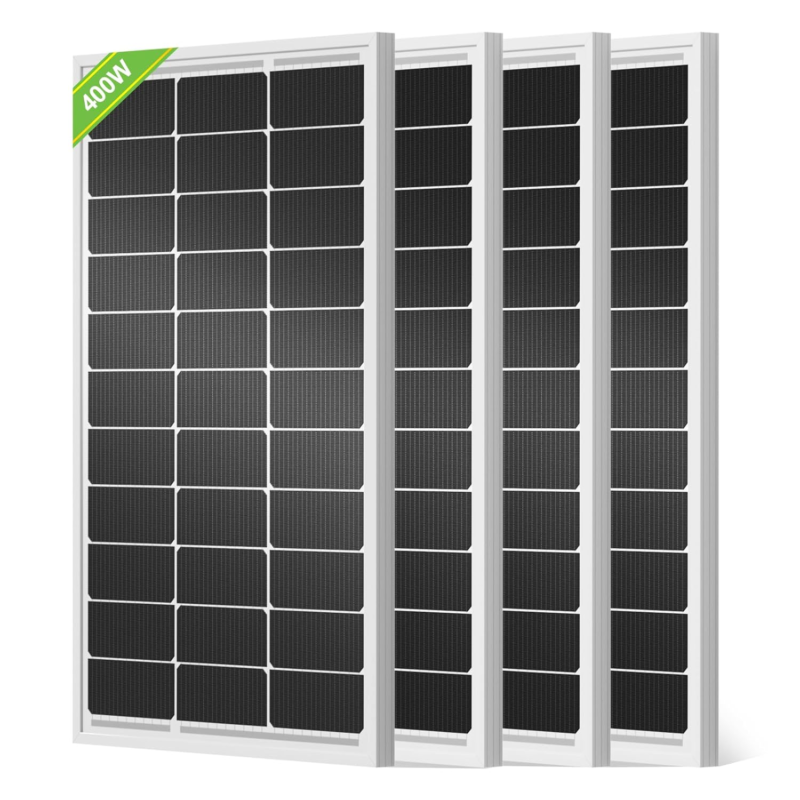 400W Solar Panels 4Pcs 100 Watt 12 Volt Monocrystalline Solar Panel Module for