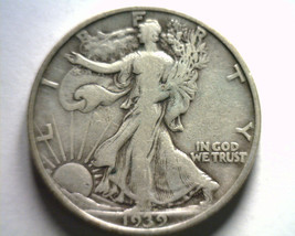 1939-S Walking Liberty Half Fine+ F+ Nice Original Coin Bobs Coins Fast Shipment - £16.54 GBP