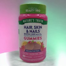 Natures Truth Hair Skin and Nails 80 Gummies 2500mcg Biotin EXP 7/2026 - $10.66