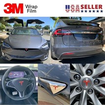 Tesla Model X Emblem Badge Logo 3M Vinyl Wrap Sticker 8 Decal Bundle Ove... - £18.87 GBP