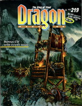 Dragon Magazine July 1995 #219 Ecology of the Black Pudding, No CD - £7.02 GBP