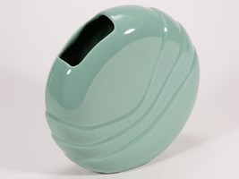 Vintage Aqua Blue Ceramic MidCentury Modern Vase - £34.16 GBP