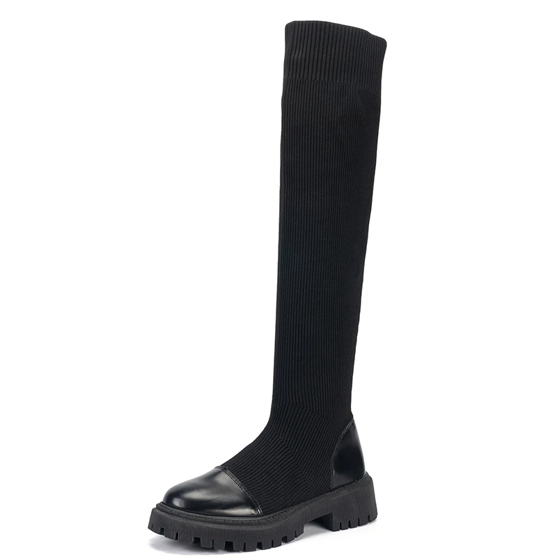 Women Long Boots Autumn Shoes Women Black Over The Knee High Boots Female Thigh  - £50.17 GBP