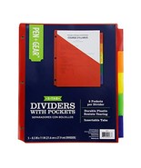 Pen + Gear 5 Tab Dividers with Pockets 8.5" x 11" Color - $6.71