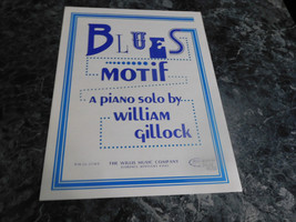 Blues Motif Piano Solo by William Gillock - £2.38 GBP