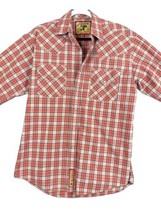 Cinch Classic Cowboy Collection Shirt Mens S Red Plaid Pearl Snap Cotton... - £13.49 GBP