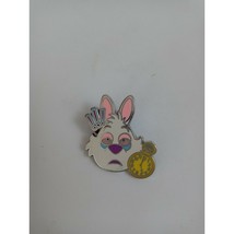Disney Alice in Wonderland White Rabbit Emoji Alert Trading Pin - £3.51 GBP