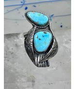 Bird ring Navajo turquoise vintage size 6.25 sterling silver women - $268.09 CAD