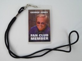 George Jones Fan Club Member Badge w/Lanyard Personalized Country Music Artist - £15.56 GBP