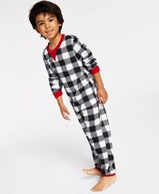 Family Pajamas Matching Kids Thermal Buffalo Black and White Buffalo Che... - £10.22 GBP