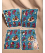 Vintage 1993 Barney Christmas Stickers by Lyons Group. Lot of 4 sheets - $5.90