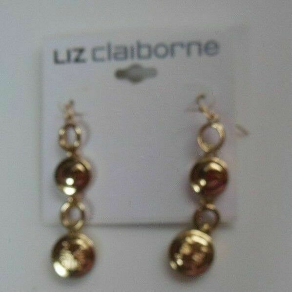 Liz Claiborne Gold-tone Dangle Hook Earrings - $18.32
