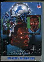 Detroit Lions NFL Football Team  Media Guide-1991-pix-stats-info-VG - £24.79 GBP