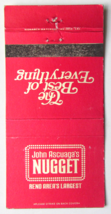 John Ascuaga&#39;s Nugget - Nevada Reno Area Sparks Casino 30 Strike Matchbo... - $1.75