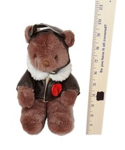 Vintage Aviator Bear - Stuffed Animal Figure 9&quot; Toy - Plush 4 Play 1990s - $6.00