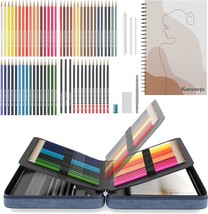 Art Supplies Sketching Drawing Kit, 69-Piece Art Set Featuring Colored, - £29.74 GBP