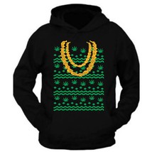 Christmas Weed hoodie Dabbing Santa Ugly Christmas Sweater - $27.64