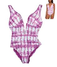 Bar III Summer Plunge Deep V-Neckline One Piece Bathing Suit, Choose Sz/Color - £31.24 GBP