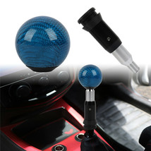 Universal Real Carbon Fiber Blue Ball Shift Knob Automatic Car Gear Shifter - £19.81 GBP