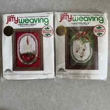 VTG Jiffy Weaving Christmas Bells &amp; Candles Loom Kits 3000 3001 - £23.19 GBP