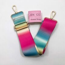 JEN &amp; CO.  Guitar Style Strap Adjustable from 29&quot; to 51&quot; Colorful Pink P... - $20.90 CAD