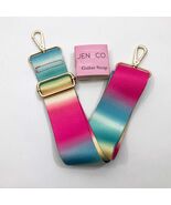 JEN &amp; CO.  Guitar Style Strap Adjustable from 29&quot; to 51&quot; Colorful Pink P... - $20.54 CAD