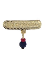 18k Gold Plated Simulated Azabache Evil Eye Protection Baby Pin DIOS ME ... - $368.91 MXN
