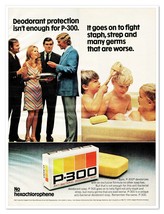 P-300 Anti-Bacterial Deodorant Bar Soap Vintage 1973 Full-Page Magazine Ad - $9.70