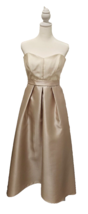 ALFRED SUNG Cream and Beige Prom Dress/Bridesmaid Gown - Size XS - £46.98 GBP