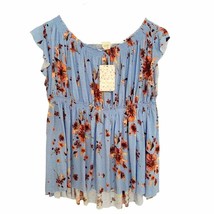 Copied - We The Free Blue Sky Combo Floral Top Cottagecore NWT - £29.45 GBP
