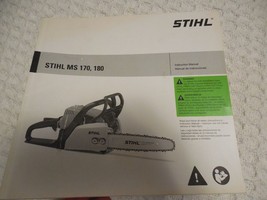 Stihl Power Saw Book MS 170, 180 Instruction Manual MS170 MS 170C MS 180... - £5.75 GBP