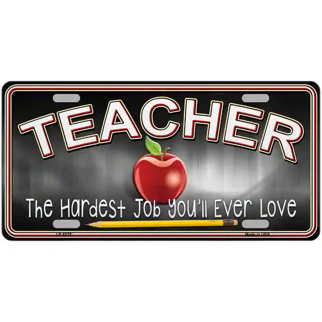 Teacher Metal Novelty License Plate Tag - 6&quot; x 12&quot; - €8,68 EUR