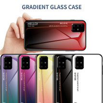 For Samsung Galaxy A71/A51 4G/A91/A21/A01/A10e Glass HARD BACK HARD Silicon case - £31.68 GBP