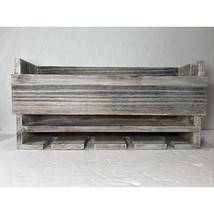 Rustic Wall Mounted Wooded Wine Rack/Shelf- Holds 4 Bottles &amp; 4 Glasses - $29.99
