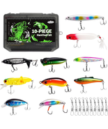 Fishing Lure Kit w/ Tackle Box – Frogs, Minnows, Soft Baits, Hooks &amp; Wei... - $21.65