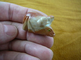 (Y-MOU-1) MOUSE tan carving FIGURINE SOAPSTONE PERU I love cute little mice - $8.59