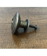 Vintage Antique Round Brass Drawer Cabinet Door Pulls Knob Hardware - £6.74 GBP