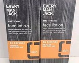 Every Man Jack Mattifying Face Lotion Oil Defense 2.5 oz Lot of 2 - $19.79