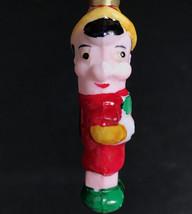 Disney figural Christmas bulb Pinocchio WORKS VTG milk glass christmas lights - £37.92 GBP