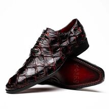 Marco Di Milano Genuine Pirarucu Exotic Lace-Up Olivieri Blackcherry image 3
