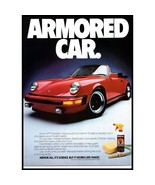 1985 Porsche 911 Convertible Armor All Vintage Print Ad Armored Car 80s ... - $10.97