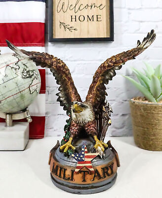 Patriotic Open Wings Bald Eagle On USA Star Spangled Banner Millitary Fi... - $38.99