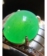 Glassy Ice Dark Green 100% Natural Burma Jadeite Jade Ring # Type A Jade... - €851,06 EUR