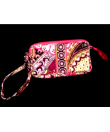 Vera Bradley Very Berry Pink Floral Zip Open Clutch Wristlet EUC - £9.30 GBP