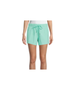 Athletic Works Women&#39;s Shorts Teal Cream XL (16-18) Performance Stretch New - $17.27 CAD