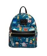 Disney Parks Loungefly Teal Mini Backpack Funko Style w/Characters - $66.45