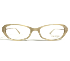 Tom Ford Eyeglasses Frames TF5134 025 Beige Gold Horn Round Full Rim 52-16-130 - £58.09 GBP