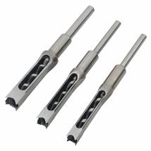 3pcs Woodworking Square Hole Drill Bits Mortising Chisel Set, Countersink, Inch - £21.25 GBP