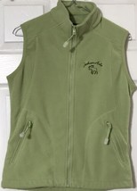 Jackson Hole Wyoming Fleece Zippered Vest Sleeveless Jacket Green Sz S S... - $21.00